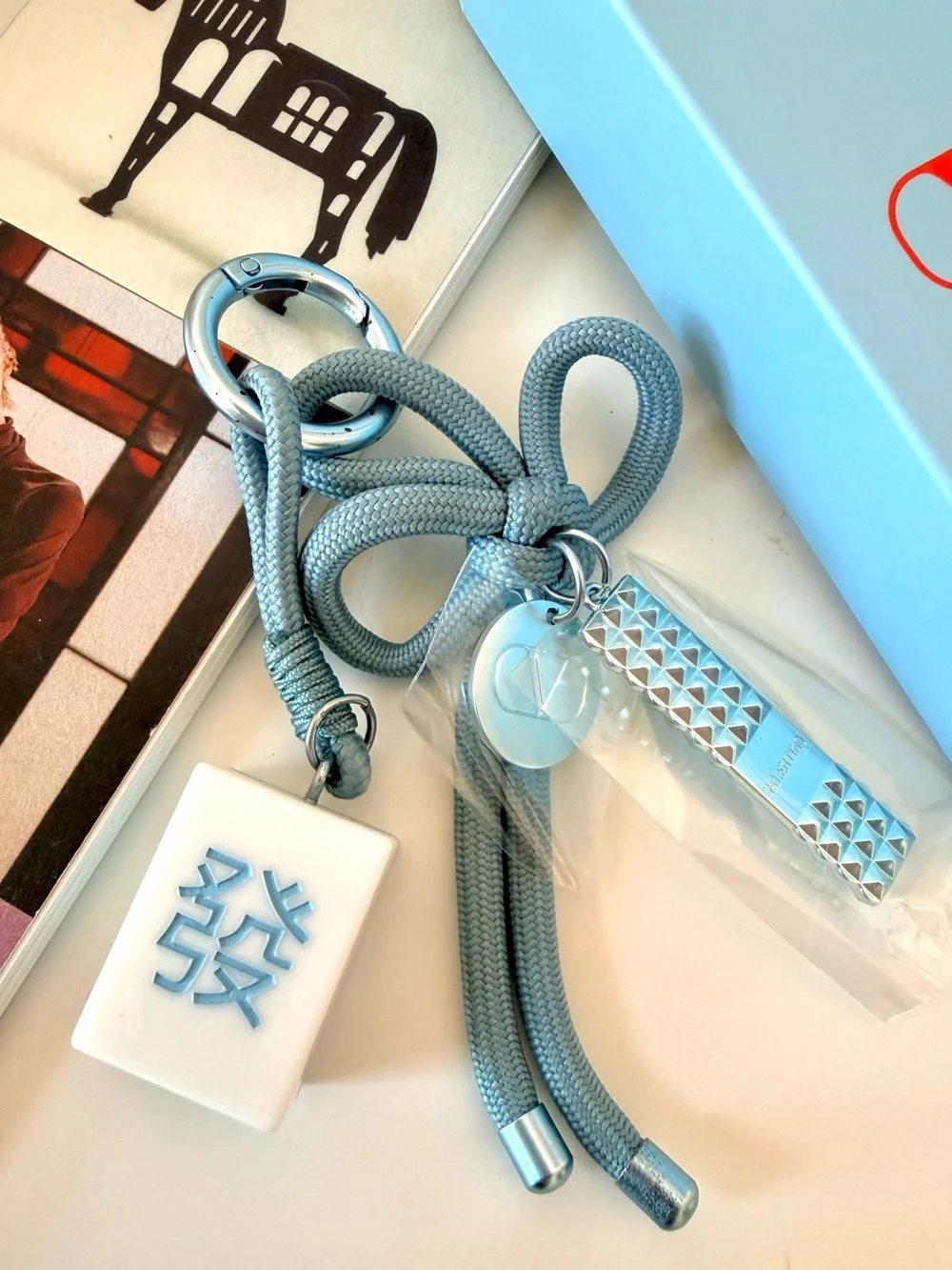 Valentino Mahjong Keychain/Bag Charm